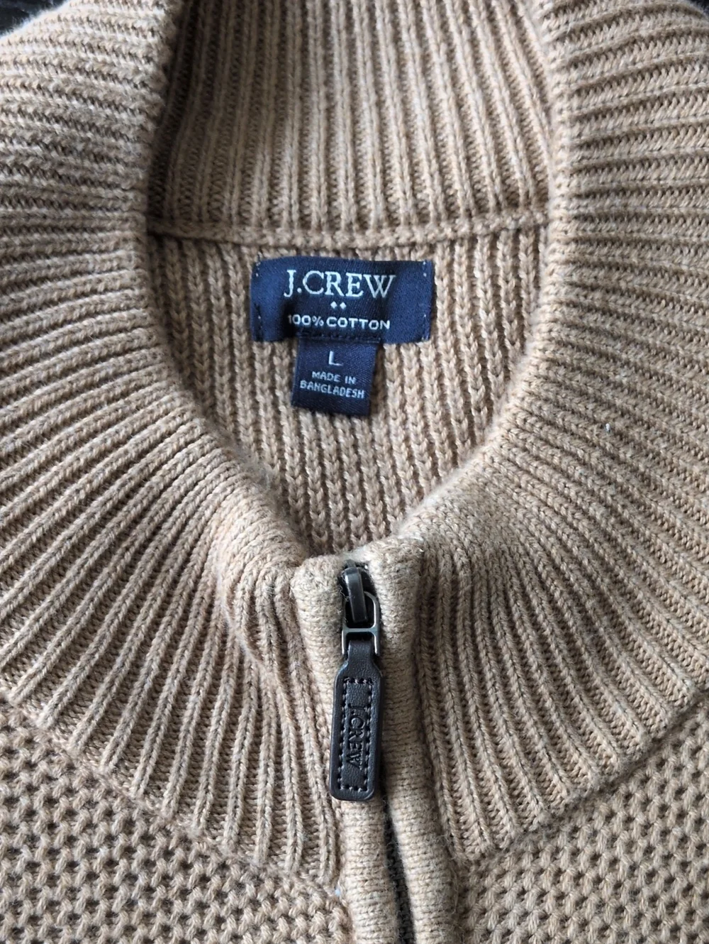 J. CREW Mens Camel Sweater, L